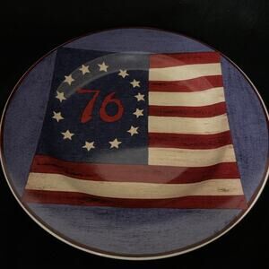 1998 Brandon House 1776 Flag by Warren Kimble 8" Spirit of the Flag Set Of 4